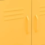 mustársárga acél tárolószekrény 60 x 35 x 56 cm