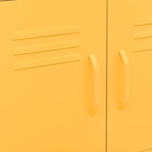 mustársárga acél tárolószekrény 60 x 35 x 56 cm