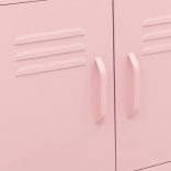 rózsaszín acél tárolószekrény 60 x 35 x 56 cm