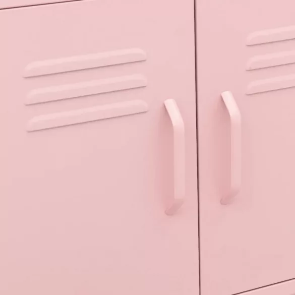 rózsaszín acél tárolószekrény 60 x 35 x 56 cm