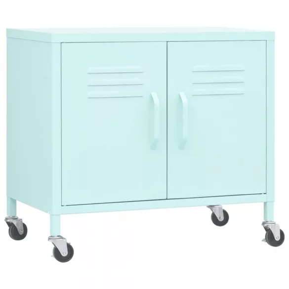 mentazöld acél tárolószekrény 60 x 35 x 56 cm