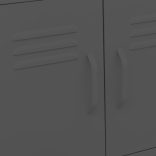 antracitszürke acél tárolószekrény 60 x 35 x 56 cm