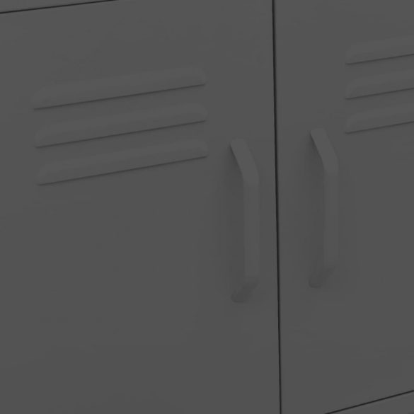 antracitszürke acél tárolószekrény 60 x 35 x 56 cm