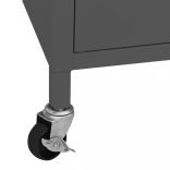 antracitszürke acél tárolószekrény 60 x 35 x 56 cm