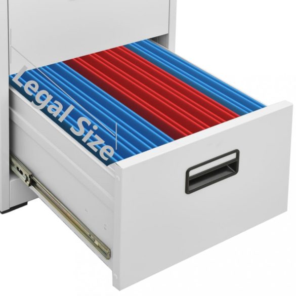 világosszürke acél irattartó szekrény 46 x 62 x 72,5 cm