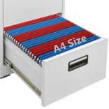 világosszürke acél irattartó szekrény 46 x 62 x 72,5 cm