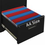 fekete acél irattartó szekrény 46 x 62 x 72,5 cm