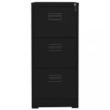 fekete acél irattartó szekrény 46 x 62 x 102,5 cm