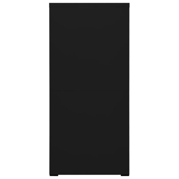 fekete acél irattartó szekrény 46 x 62 x 133 cm