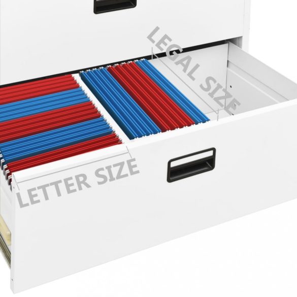 fehér acél irattartó szekrény 90 x 46 x 134 cm