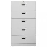 világosszürke acél irattartó szekrény 90 x 46 x 164 cm