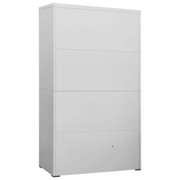 világosszürke acél irattartó szekrény 90 x 46 x 164 cm