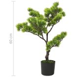 zöld cserepes mű fenyőbonsai 60 cm