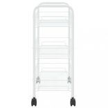 fehér 3 szintes vas konyhai kerekes kocsi 46 x 26 x 64 cm