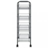 4 szintes szürke vas konyhai kerekes kocsi 46 x 26 x 85 cm