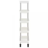 5 szintes fehér vas és ABS konyhai kocsi 42 x 29 x 128 cm