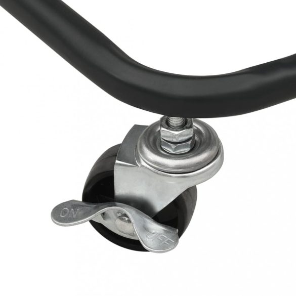 fekete 3 szintes konyhai kocsi 42x35x85 cm Vas és ABS