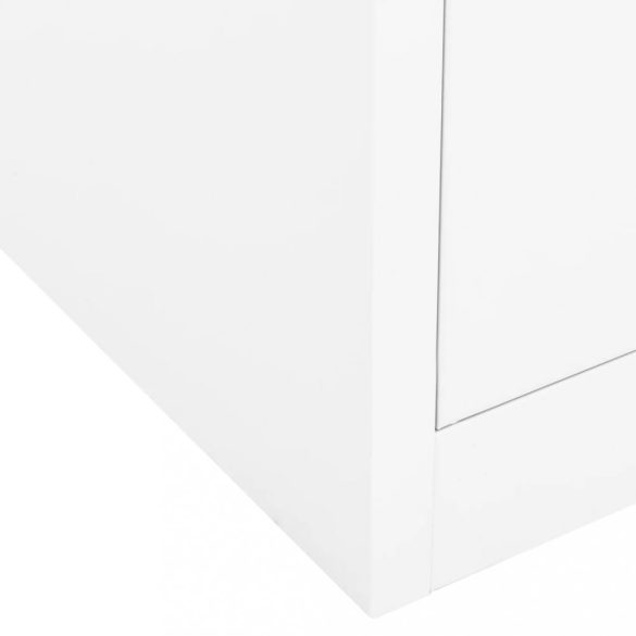 fehér acél irodai szekrény 90 x 40 x 102 cm