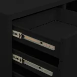 fekete acél irodai szekrény 90 x 40 x 102 cm