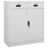 világosszürke acél irodai szekrény 90 x 40 x 102 cm