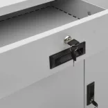 világosszürke acél irodai szekrény 90 x 40 x 102 cm