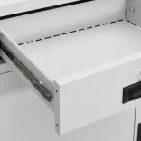 világosszürke acél irodai szekrény 90 x 40 x 102 cm