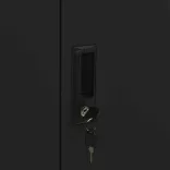 fekete acél irodai szekrény 90 x 40 x 102 cm