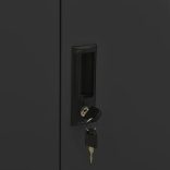 antracitszürke acél irodai szekrény 90 x 40 x 102 cm