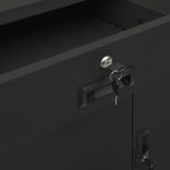 antracitszürke acél irodai szekrény 90 x 40 x 102 cm