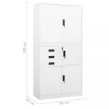 fehér acél irodai szekrény 90 x 40 x 180 cm