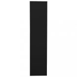 fekete acél irodai szekrény 90 x 40 x 180 cm