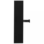 fekete acél irodai szekrény 90 x 40 x 180 cm