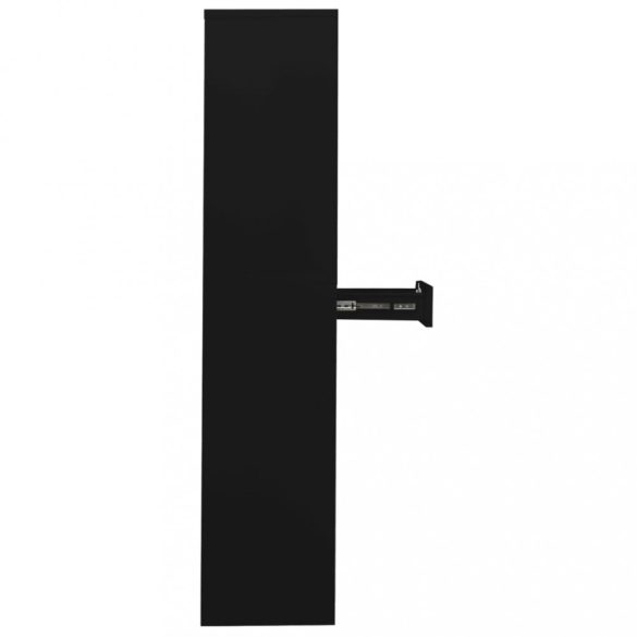 fekete acél irodai szekrény 90 x 40 x 180 cm