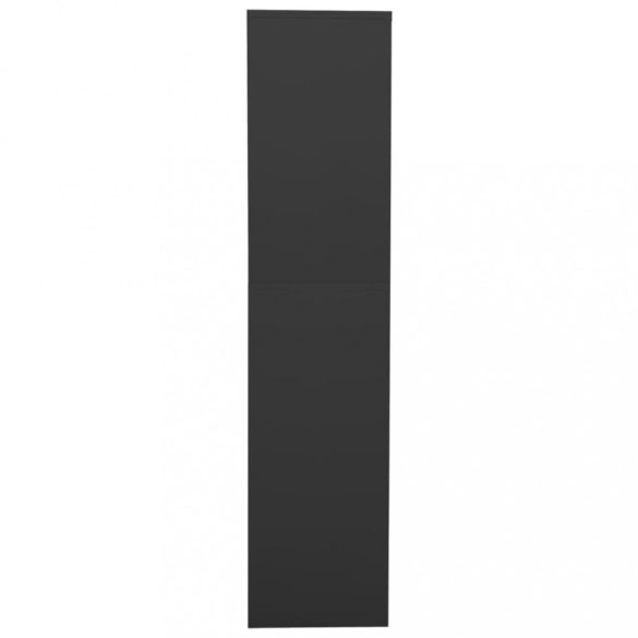 antracitszürke acél irodai szekrény 90 x 40 x 180 cm