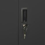 antracitszürke acél irodai szekrény 90 x 40 x 180 cm