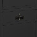 antracitszürke acél irodai szekrény 90 x 40 x 180 cm