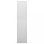 világosszürke acél és edzett üveg irodai szekrény 90x40x180 cm