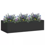 antracitszürke acél irodai virágláda 90 x 40 x 23 cm