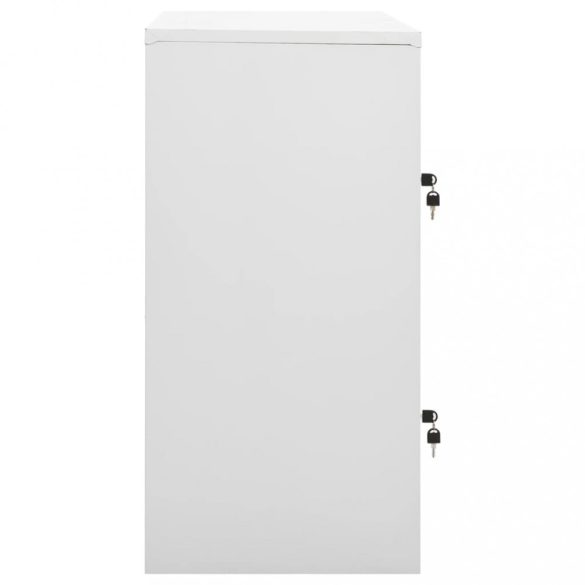 világosszürke és piros acél zárható szekrény 90 x 45 x 92,5 cm