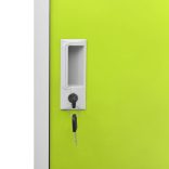 világosszürke-zöld acél zárható szekrény 90 x 45 x 92,5 cm