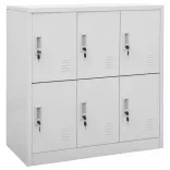 világosszürke acél zárható szekrény 90 x 45 x 92,5 cm