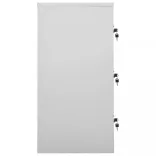 világosszürke és kék acél zárható szekrény 90 x 45 x 92,5 cm