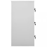 világosszürke és piros acél zárható szekrény 90 x 45 x 92,5 cm