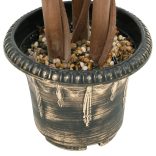 zöld gömbalakú cserepes műpuszpáng 119 cm