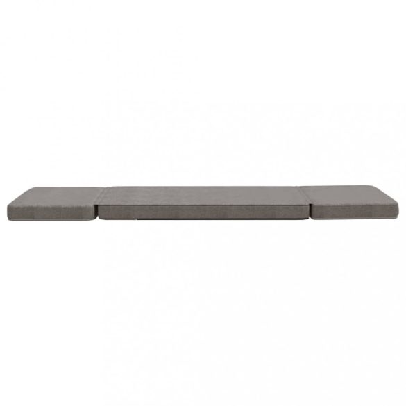 összecsukható világosszürke szövet matracszék