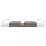 összecsukható világosszürke szövet matracszék