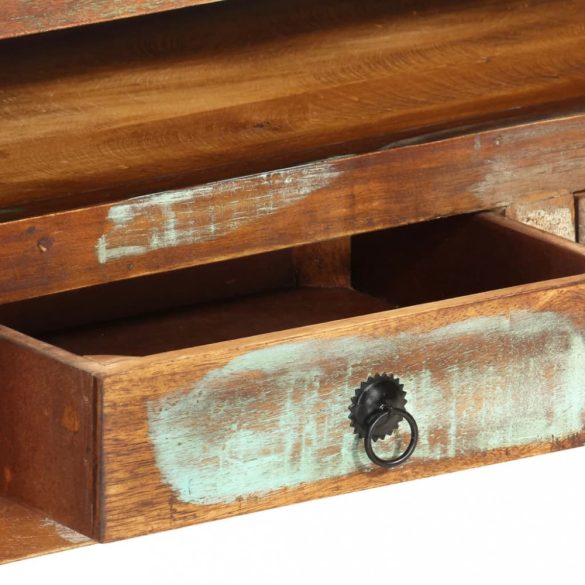 többszínű tömör újrahasznosított fa TV-szekrény 110x30x40 cm