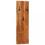 2 db tömör akácfa fali fogas 36 x 3 x 110 cm
