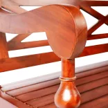 sötétbarna tömör mahagóni Batavia pad 123 cm