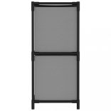 acél tárolószekrény 4 szürke szövetkosárral 63 x 30 x 71 cm